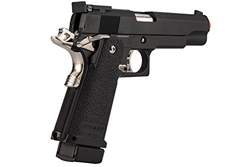 Hi-Capa 1911 Airsoft Pistol - Black, Gas Blowback with Speed Loader