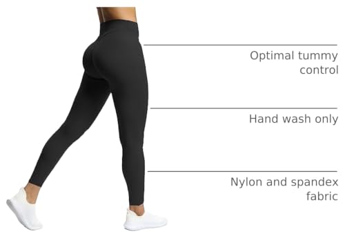 Aoxjox Women's Luna Yoga Pants 26" Medium Black - Comfortable Activewear