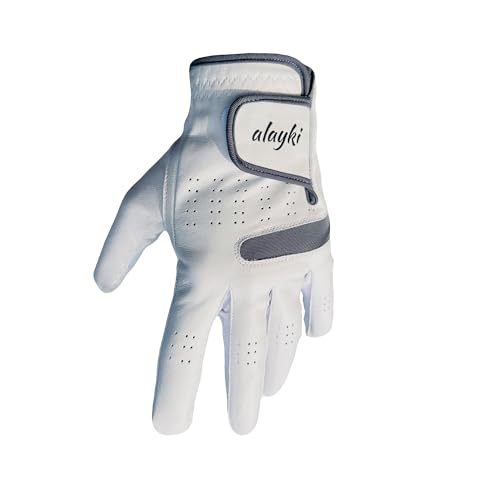 Premium Golf Glove - 100% Natural Sheep Leather, Medium Size - Superior Grip & Comfort