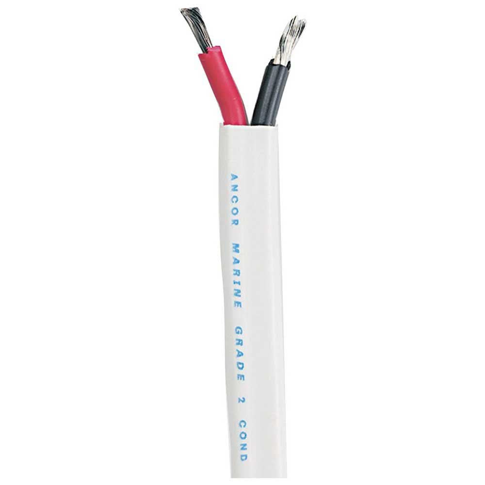 Ancor 121510 Duplex Cable - 14/2 AWG (2 x 2mm²) Flat - 100ft Length, Black/Red Color