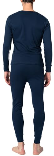 Andrew Scott Men's Thermal Base Layer Set - 3 Pack, Large, Black/Grey/Navy