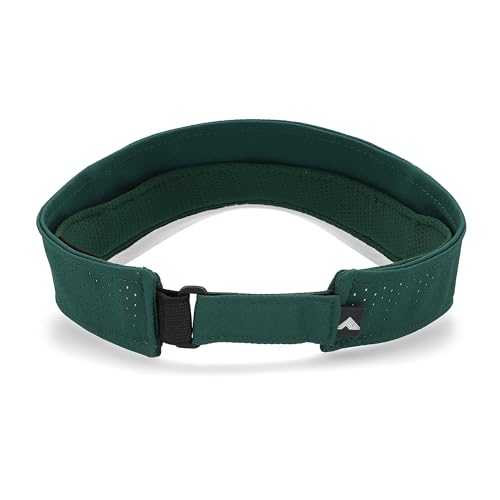 Pacific Headwear Perforated Visor Powered by Coolcore, One Size, Dark Green/White