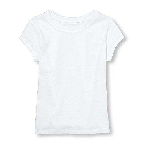 Girls Basic Short Sleeve Layering Tee - Large, White