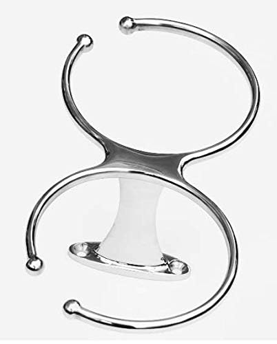 Marine Part Depot Stainless Steel Double Ring Drink Holder 3-3/8" Diameter Open Design
