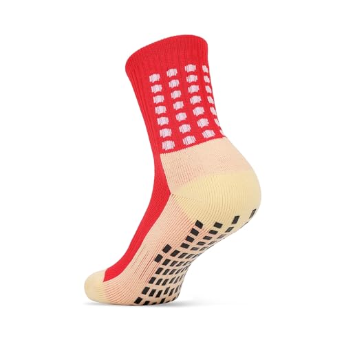 Grip Soccer Socks for Kids - 5 Pcs in Black, Blue & Red