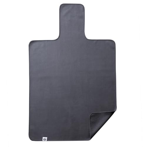 Pilates Grip Towel - Lightweight Quick Dry Microfiber - Stone Gray