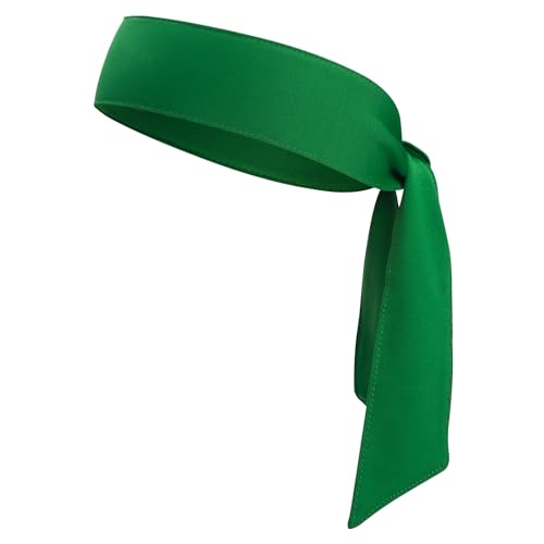 Adjustable Sweat Wicking Headband - Green for Sports & Yoga