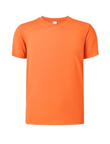 Boys Neon Rash Guard Swim Shirt - Orange, 11-12 Years