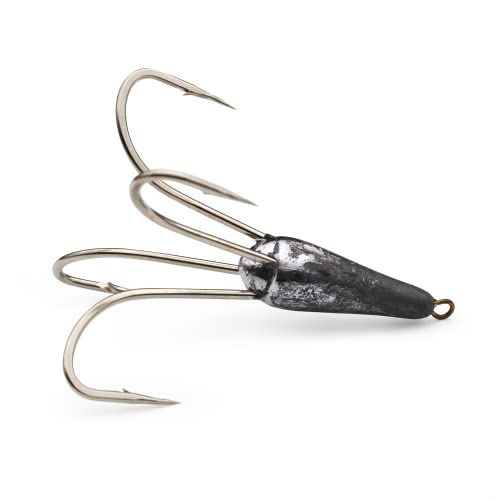 Weighted Treble Fishing Hooks - 1.05oz Three Claw & Four Claw