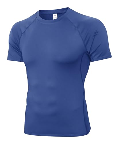 Men's Short Sleeve Compression Shirt - Cool Dry Athletic Undershirt