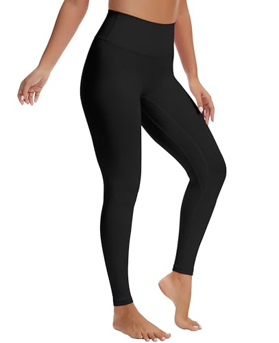 High Waisted Buttery Soft Leggings - Tummy Control - Black, Small