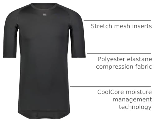 Russell Athletic Half Sleeve Compression Tee Black Large - Brand Variation