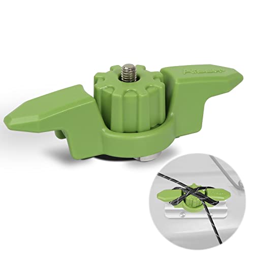 Kayak Track Mount Cleat - Durable Line Cleat for Kayak Rail, Green
