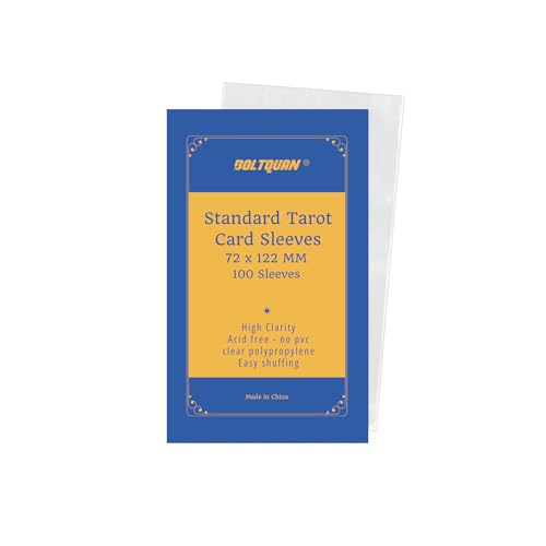 Premium Clear Tarot Card Sleeves – 72x122 mm Protective Sleeves