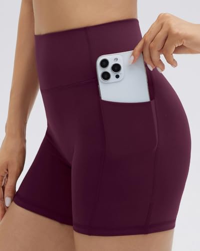 SUUKSESS Women's Padded Sport Top & Bike Shorts Set Maroon Small