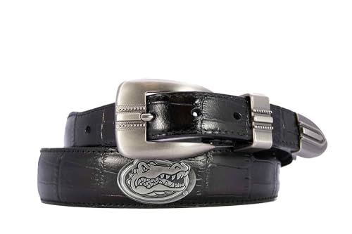 Florida Gators Leather Concho Belt - Crocodile Tip - 38