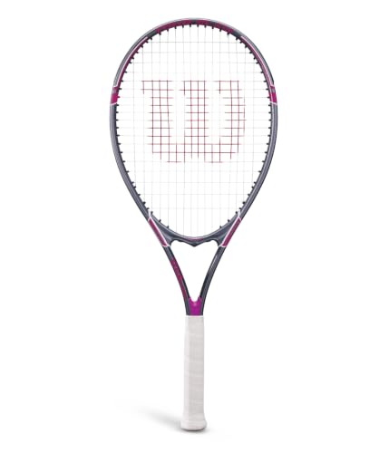 Wilson Tour Slam Adult Recreational Tennis Racket Pink/Grey Grip 2-4 1/4"