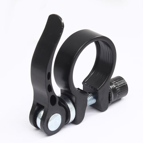Aluminum Alloy Bicycle Seat Post Clamp - 28.6mm Quick Release, Black