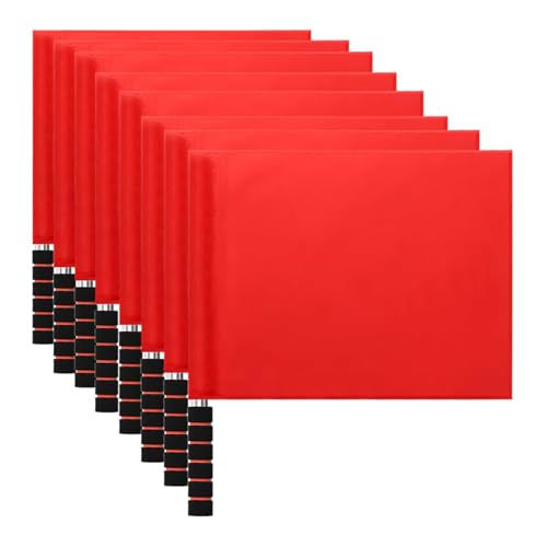 Referee Flags Set - 8 Pcs Volleyball Line Judge Flags with Sponge Handle