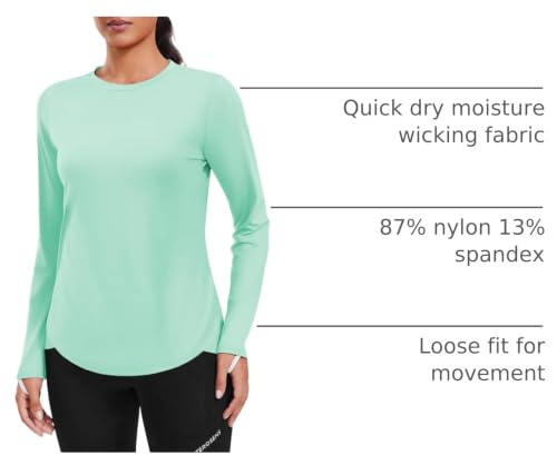 Women's Long Sleeve Quick Dry UPF 50+ Sun Shirt - Medium Green