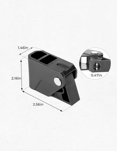 KEMIMOTO Black Boat Fender Clips - Adjustable Quick Release Fender Holder for Pontoon & Bass Boats, 2 Pack