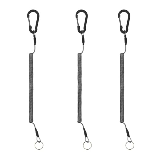 Heavy Duty Retractable Coiled Lanyard - 3 Pack