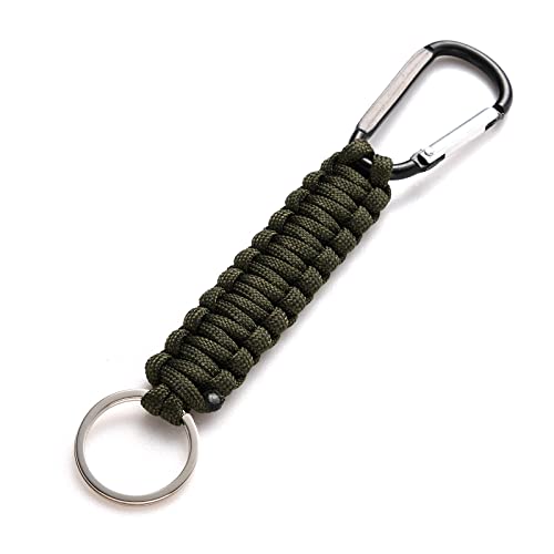 5-Pack Paracord Keychain Clips with Carabiner Lanyards for Outdoor Use