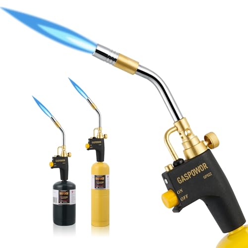 High Intensity Propane Torch Head Fuel by Propane,MAPP,Turbo Gas Torch Kit,Welding Torch,Trigger Start Mapp Gas Torch Kit with Igniter,Propane torch,Blow Torch(CSA Certified, Fuel Not Included)