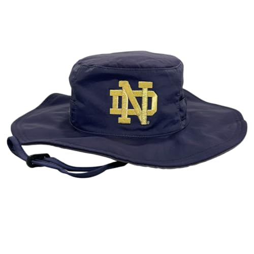 NCAA Boonie Hat for Men - Officially Licensed UPF 50+ Sun Hat - Notre Dame Navy