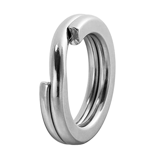 Heavy Duty Fishing Lure Rings - Stainless Steel #7, 60LB Strength, 20 Pack