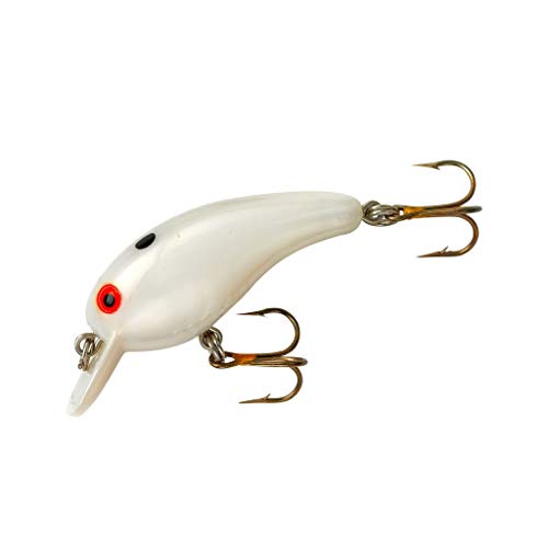 Big O Square-Lip Crankbait Fishing Lure - 2" 1/4 oz Pearl Red Eye