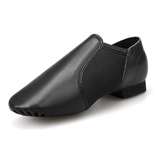 Stelle PU Unisex Jazz Shoes for Girls Kids SJ06 PU-Black 3ML