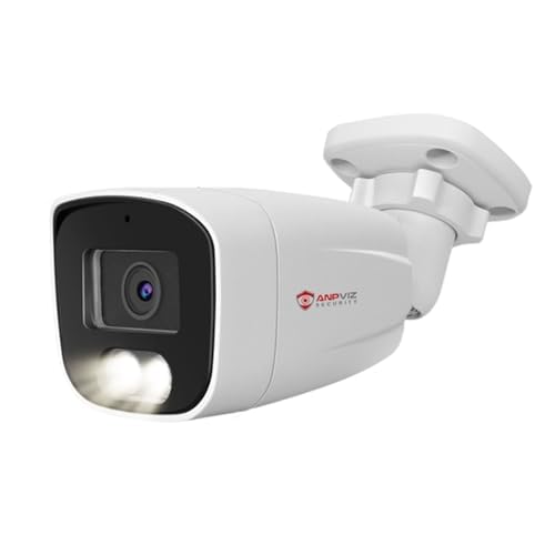 Anpviz 4MP Bullet PoE IP Camera, Security IP Camera Outdoor Indoor, AI Human Motion Detection, Smart Dual Light Color Night Vision, Built-in Mic, 2.8mm Lens, IP66 Waterproof, NDAA Complaint (U Series)