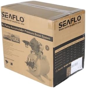 SEAFLO Marine Water Pump - 12V DC 60 PSI 5.5 GPM with 2 Gallon Accumulator Tank System | Quiet Operation & 4-Year Warranty