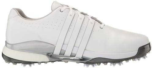 adidas Men's Tour360 24 Golf Shoes - White/Silver Metallic, Size 12