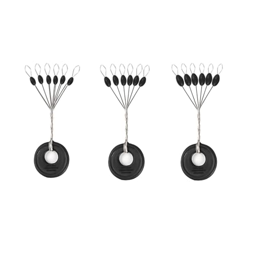 720PCS Fishing Bobber Stopper Kit - Oval Rubber Float Sinker Stops (S, M, L)