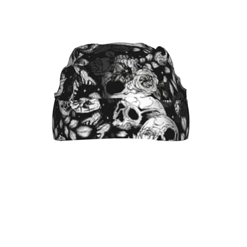 RPLKZEP Quick-Drying Wicking Skull Cap - One Size Cycling & Sports Head Wrap (2 Pack)
