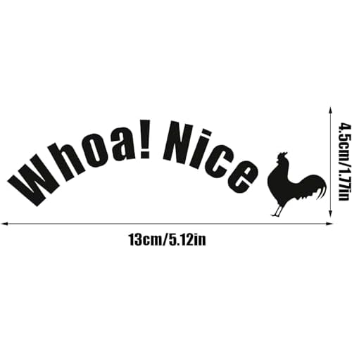 Funny Toilet Stickers, Whoa Nice Bathroom Decal, Wall Art, Removable Self-Adhesive Toilet Seat Stickers for Restroom Door
