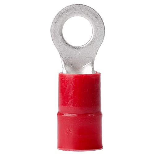 Marine Grade Nylon Ring Terminals - 8 AWG, 1/4" Screw, 2-Pack