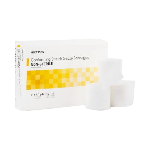 Conforming Stretch Gauze Bandages - 2 Inch x 4.1 Yards, 12 ct