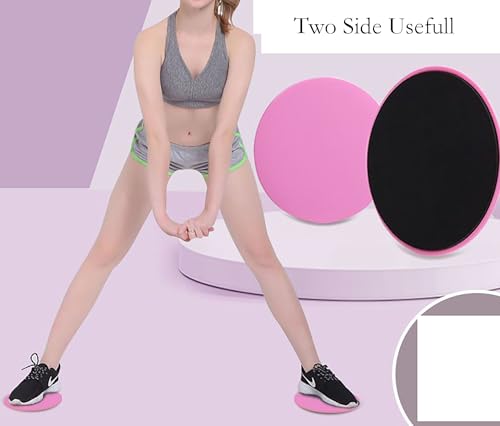 Core Sliders - 2 Pcs Pink 6.7 Inch Workout Sliders for Yoga