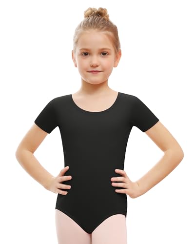 Girls' Short Sleeve Ballet Leotard - Comfortable Dance Outfit 2-16Y