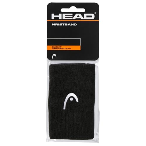 Sweat Absorbing Wristbands for Tennis - Black - 5 Inch