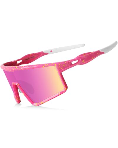 Sports Sunglasses UV400 Protection - Pink Frame & Pink Lens