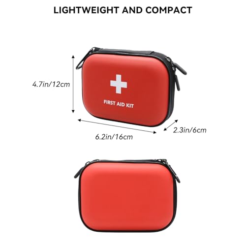 Faylapa Waterproof First Aid Kit Bag 6.2x4.7x1.9 inch Portable Emergency Medical Case for Travel Camping Boat