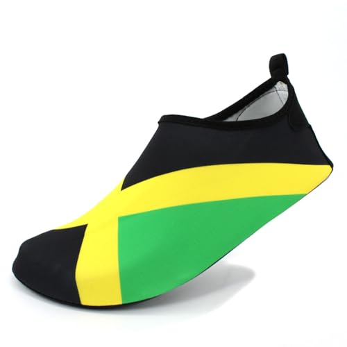 VOARYISA Water Shoes for Women & Men Quick-Dry Beach Surf Yoga Jamaica Flag 9.5-10.5 Women / 8.5-9.5 Men