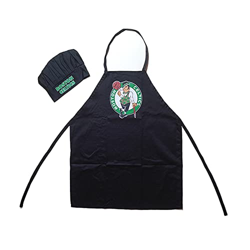 Boston Celtics Apron & Chef Hat - One Size - Black