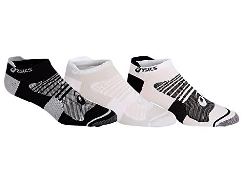 ASICS Men’s Quick Lite Plus 3-Pack Socks - Medium, Brilliant White/Performance Black