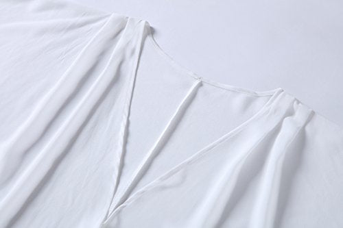 Floral Print Sheer Chiffon Kimono Cardigan - XX-Large White-2