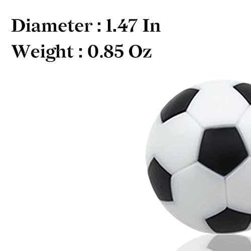 Foosball Table Balls - 1.42 Inch Soccer Balls, 6PCS Black